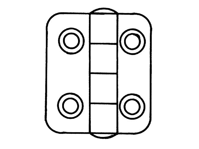 Offset scharnieren RVS 304