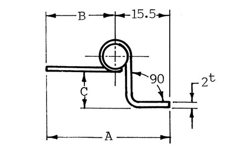 Offset scharnieren RVS 304