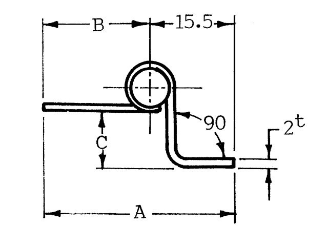 Offset scharnieren RVS 304