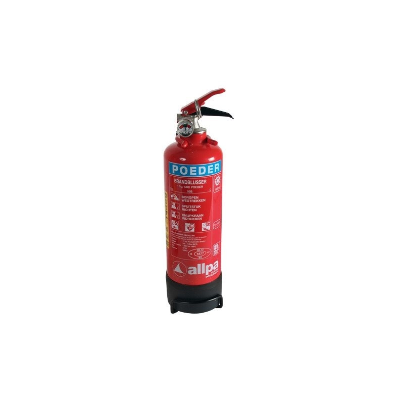 Allpa Poederblusser 1kg Ø85mm H=350mm (brandklasse A + B + C)