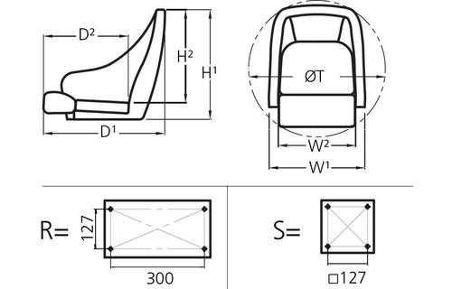 Vetus stoel "DRIVER" wit
