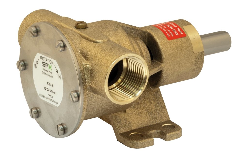 Johnson Pump bronzen impellerpomp F7B-8, 107l/min, binnendraad 1", voetmontage/pulley-aandrijving