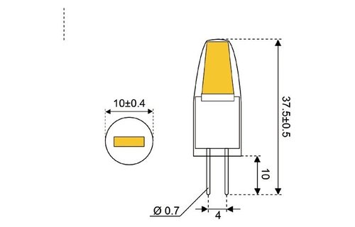 LED vervangingslamp  COB - G4 - 1.5 watt