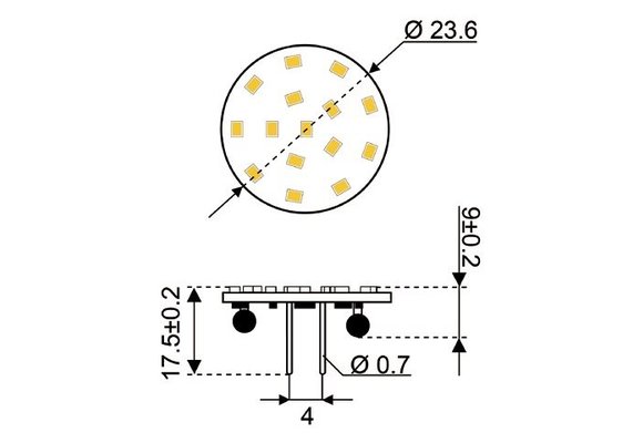 LED vervangingslamp 15xSMD - GZ4
