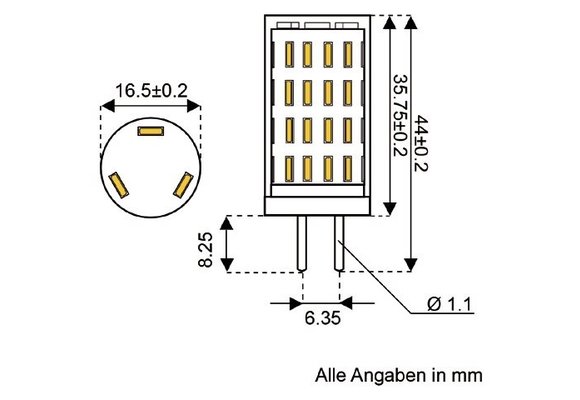 LED vervangingslamp  63xSMD - G4