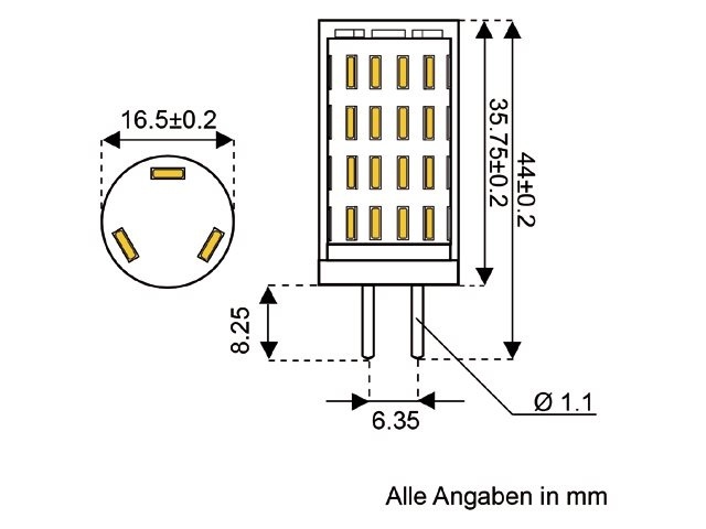 LED vervangingslamp  63xSMD - G4