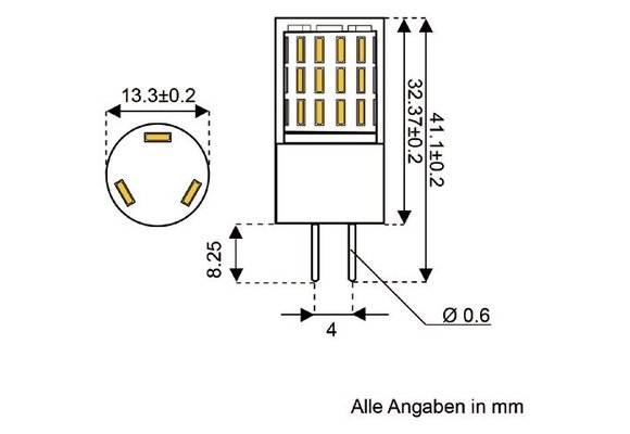 LED vervangingslamp G4 - 45xSMD