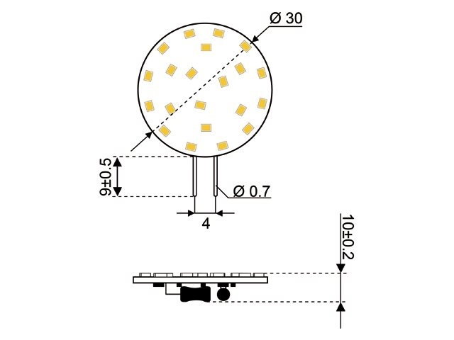 LED vervangingslamp 21xSMD - G4