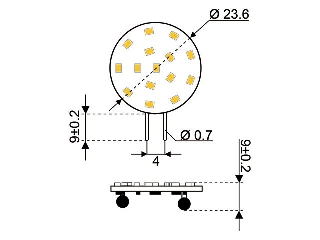 LED vervangingslamp 15xSMD - G4