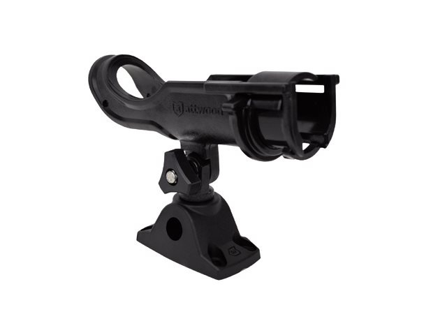 Hengelhouder Heavy duty | Zwart met dek montage