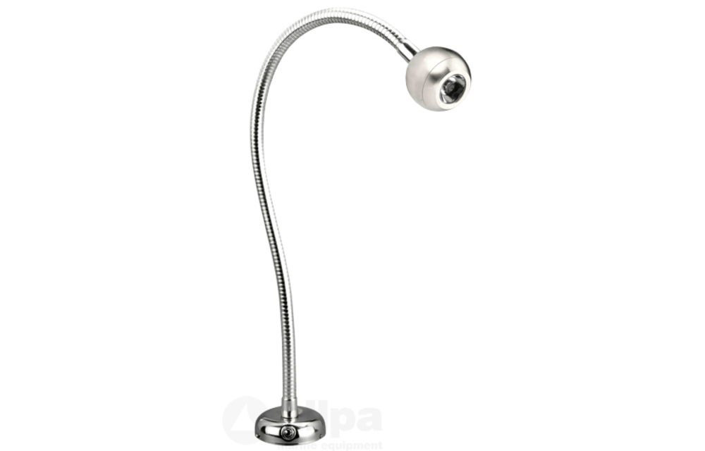 Allpa Flexibele LED-kaartleeslamp verchroomd messing 8-30V/1 2W LED 1x 1W