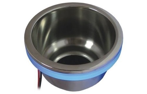 RVS bekerhouder inbouw met LED