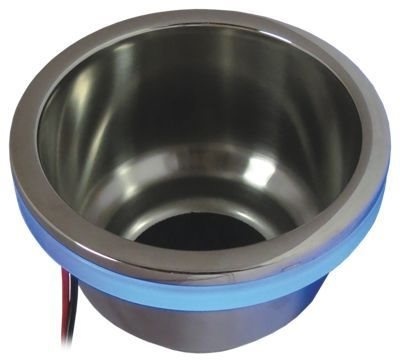 RVS bekerhouder inbouw met LED