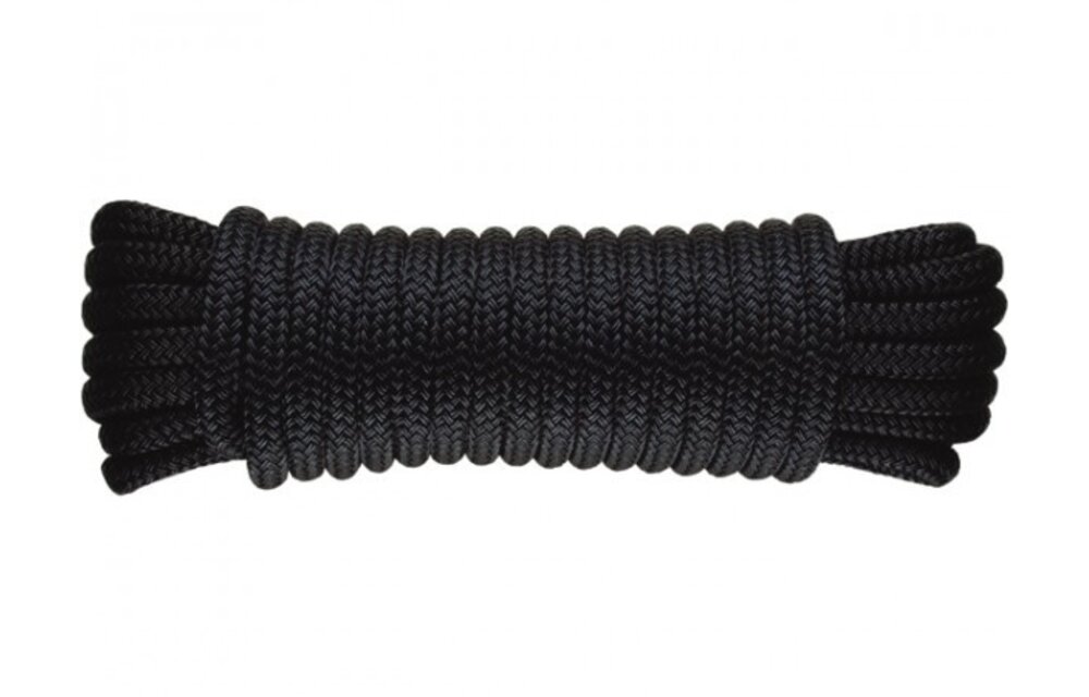 Luxe landvast zwart met lus 12mm 8m Actie