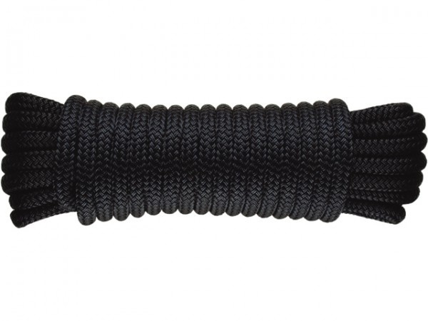 Luxe landvast zwart met lus 12mm 8m Actie