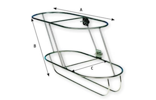 RVS fenderhouder schuin