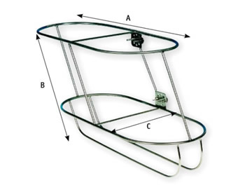 RVS fenderhouder schuin