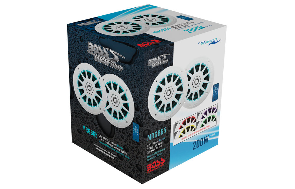 Boss Marine Waterbestendige luidsprekers MRGB65 met LED verlichting