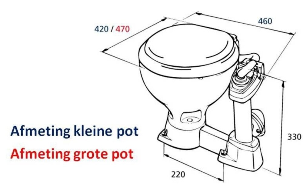 RM69 Sealock toilet met bril en grote pot RM013