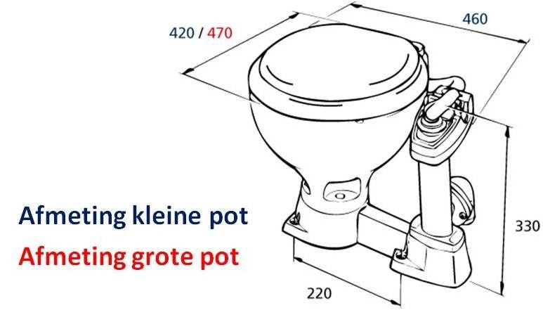 RM69 Sealock toilet met bril en grote pot RM013