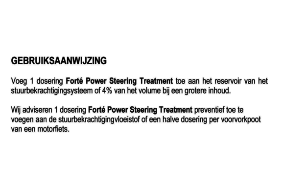 Forté Power Steering Treatment