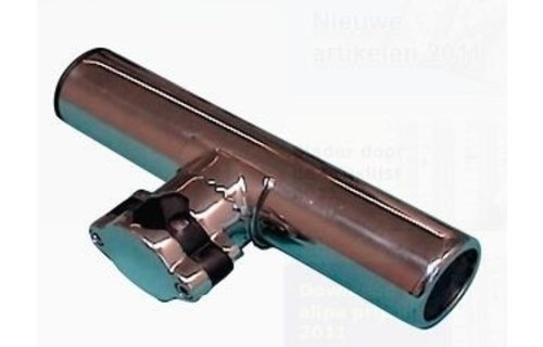 Allpa RVS hengelhouder voor railingmontage (Ø25mm)  L=215mm  max. Ø40mm