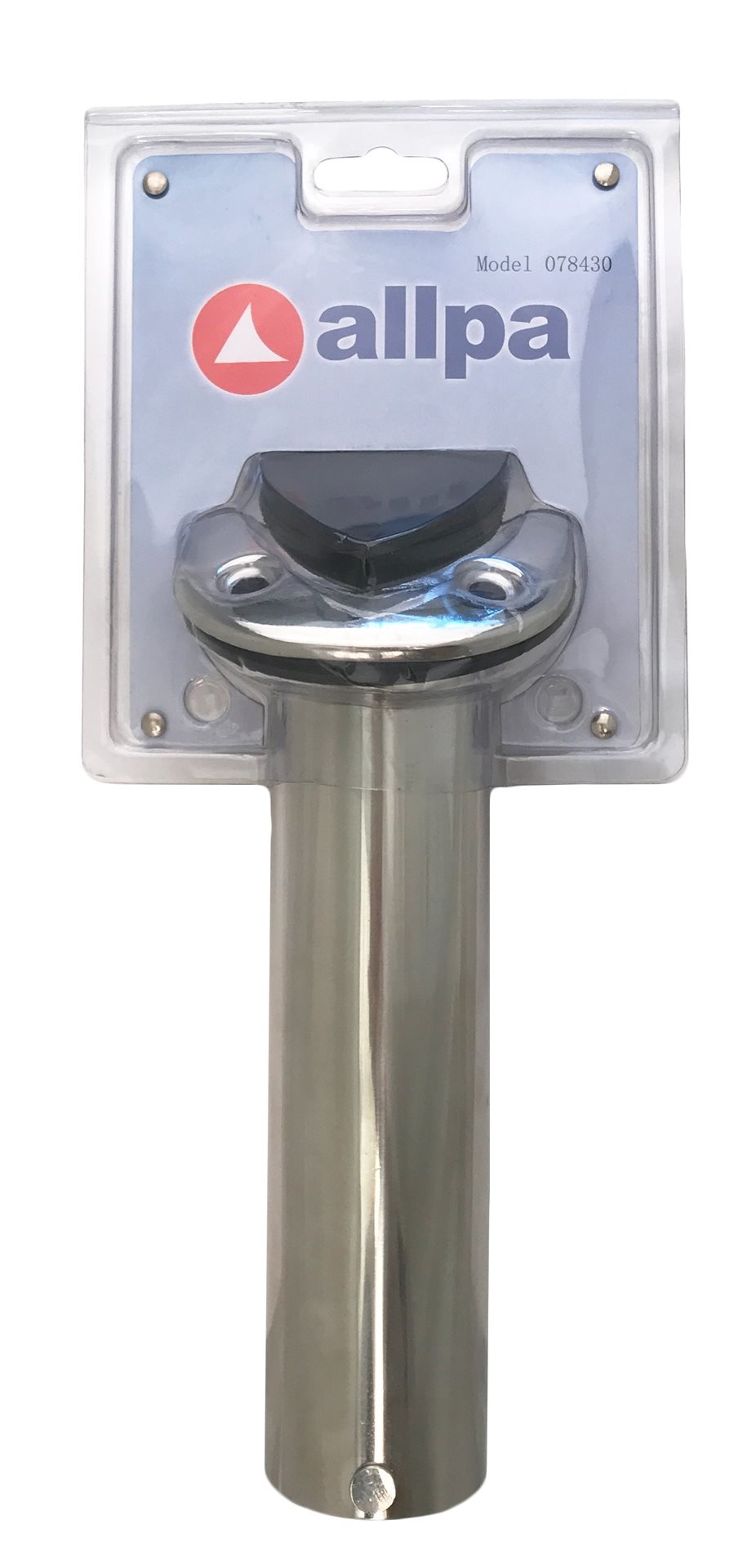 Allpa RVS gegoten inbouw hengelhouder met waterdichte bus  30°  L=240mm  max. Ø40mm