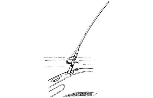 Hengelhouder inbouw  kunststof