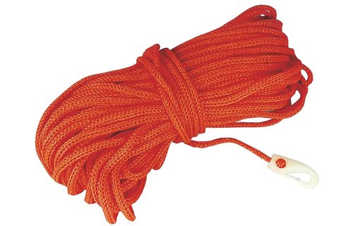 Allpa Holle Drijvende polypropyleen reddinglijn met musketonhaak  Ø8mm  L=30m  oranje