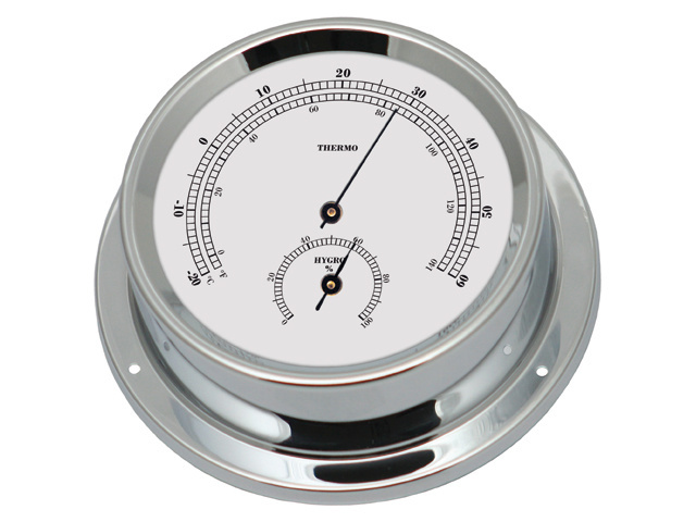 Talamex Serie 125 verchroomde Thermo-hygrometer