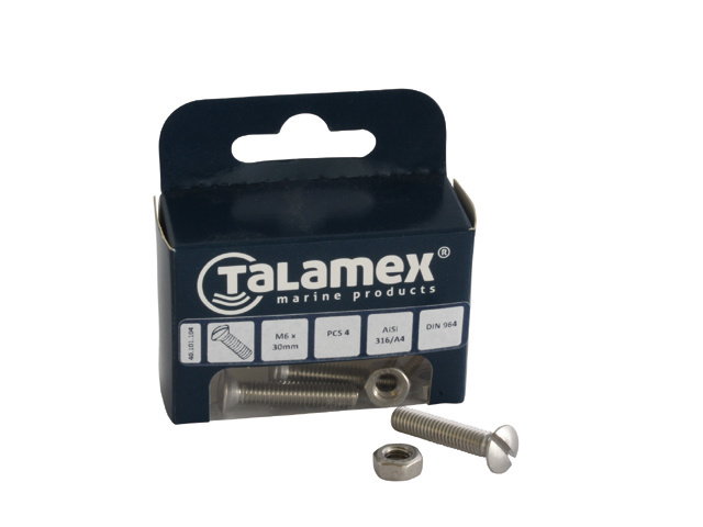 RVS bout lenskop met zaagsnede