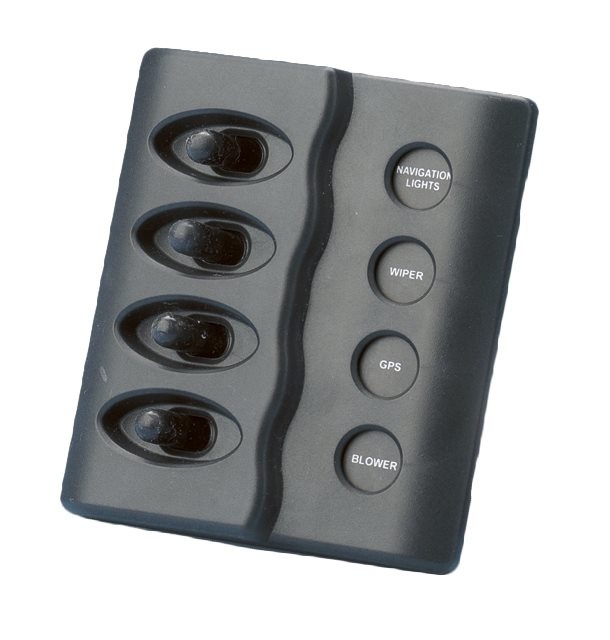 Allpa Kunststof schakelpaneel  12V met LED-indicators