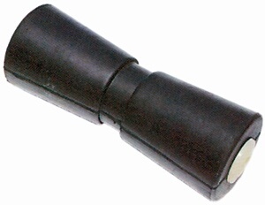Allpa Kielrol L=432mm gatmaat 16mm extra zwaar met nylon lagerbussen (gegoten rubber)