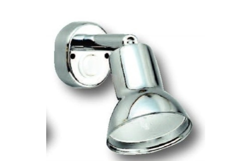 Allpa Messing-Verchroomde Leeslamp halogeen wandmontage verstelbaar 12V / 10W met schakelaar