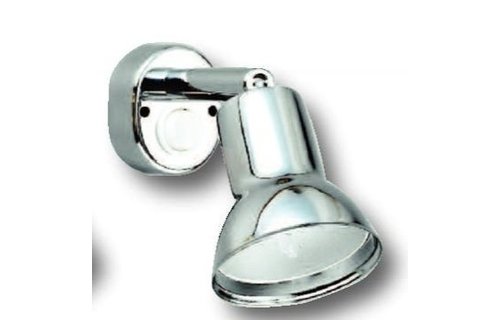 Allpa Messing-Verchroomde Leeslamp  halogeen  wandmontage  verstelbaar  12V / 10W  met schakelaar