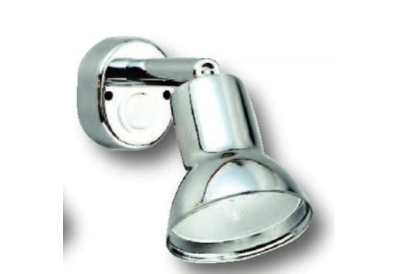 Allpa Messing-Verchroomde Leeslamp  halogeen  wandmontage  verstelbaar  12V / 10W  met schakelaar
