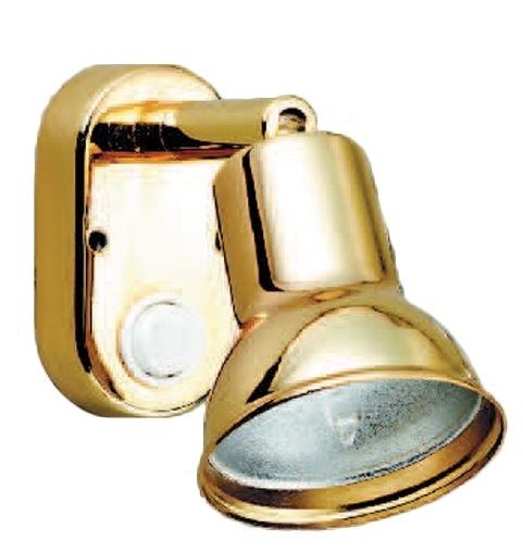 Allpa Messing Leeslamp  halogeen  wandmontage  verstelbaar  12V / 10W  met schakelaar