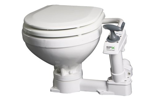 Johnson compact handpomp toilet