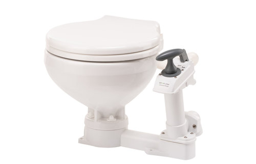 Johnson compact handpomp toilet