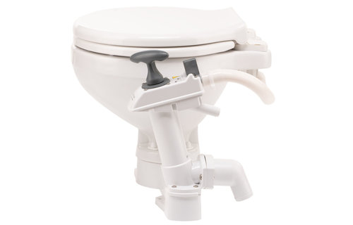 Johnson compact handpomp toilet