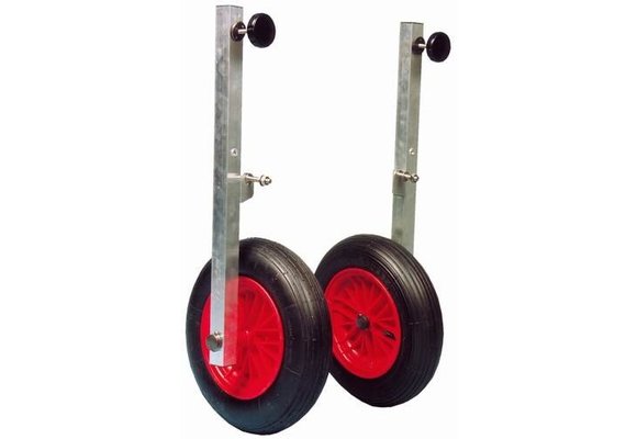 Allpa RVS transportwielenset voor rubberboot type Ibis afneembaar