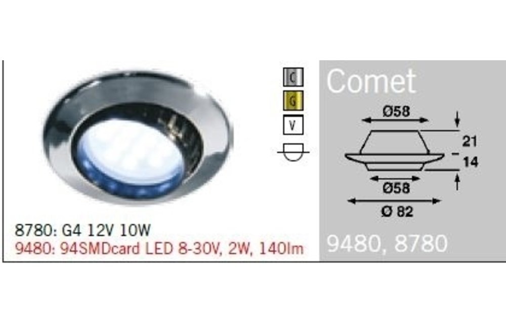 Friligth Comet SMD LED - wit - met schakelaar