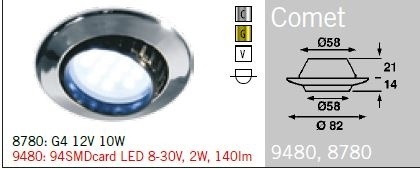 Friligth Comet SMD LED - wit - met schakelaar