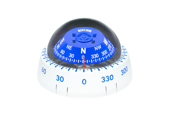 Ritchie Kompas model Kayaker XP-99W opbouwkompas roos Ø76 2mm / 5º wit