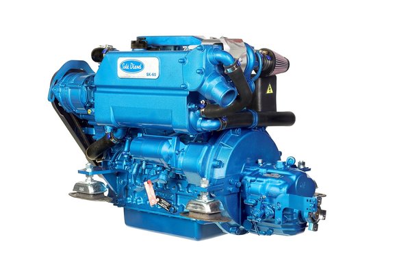 Solé Scheepsmotor SK-60  met  Technodrive keerkoppeling  TM 345 R=2.47:1