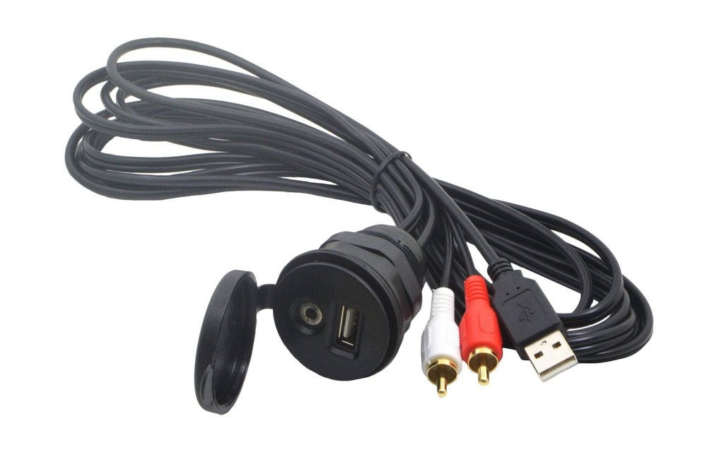 USB-AUX Connector waterdicht; 3.5mm