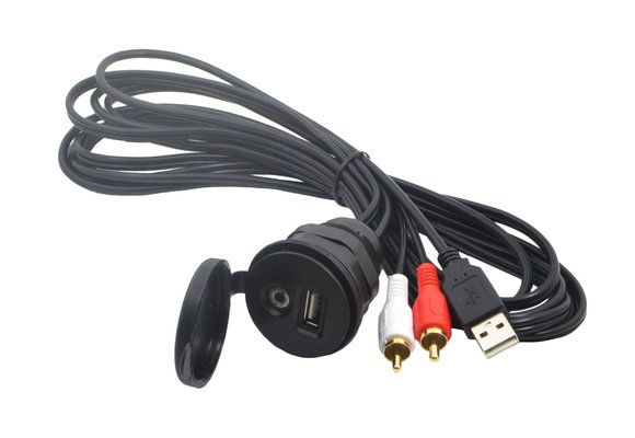 USB-AUX Connector waterdicht; 3.5mm