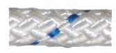 Allcord-17 Ø6mm Gevlochten schoot- & vallenlijn Easy Wit m.blauwe merkdraad (per rol 200m)