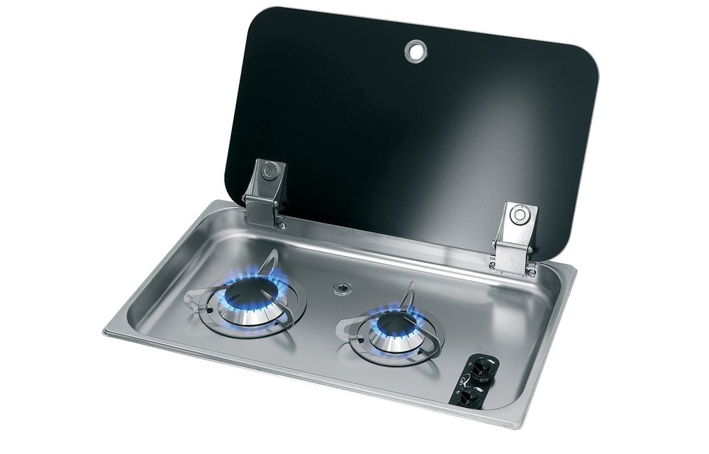 Allpa Gaskomfoor met afdekplaat  branders: 1x klein / 1x medium