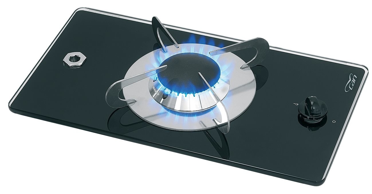 Allpa Gaskomfoor met thermische glasplaat 365x200x80mm  brander: 1x medium